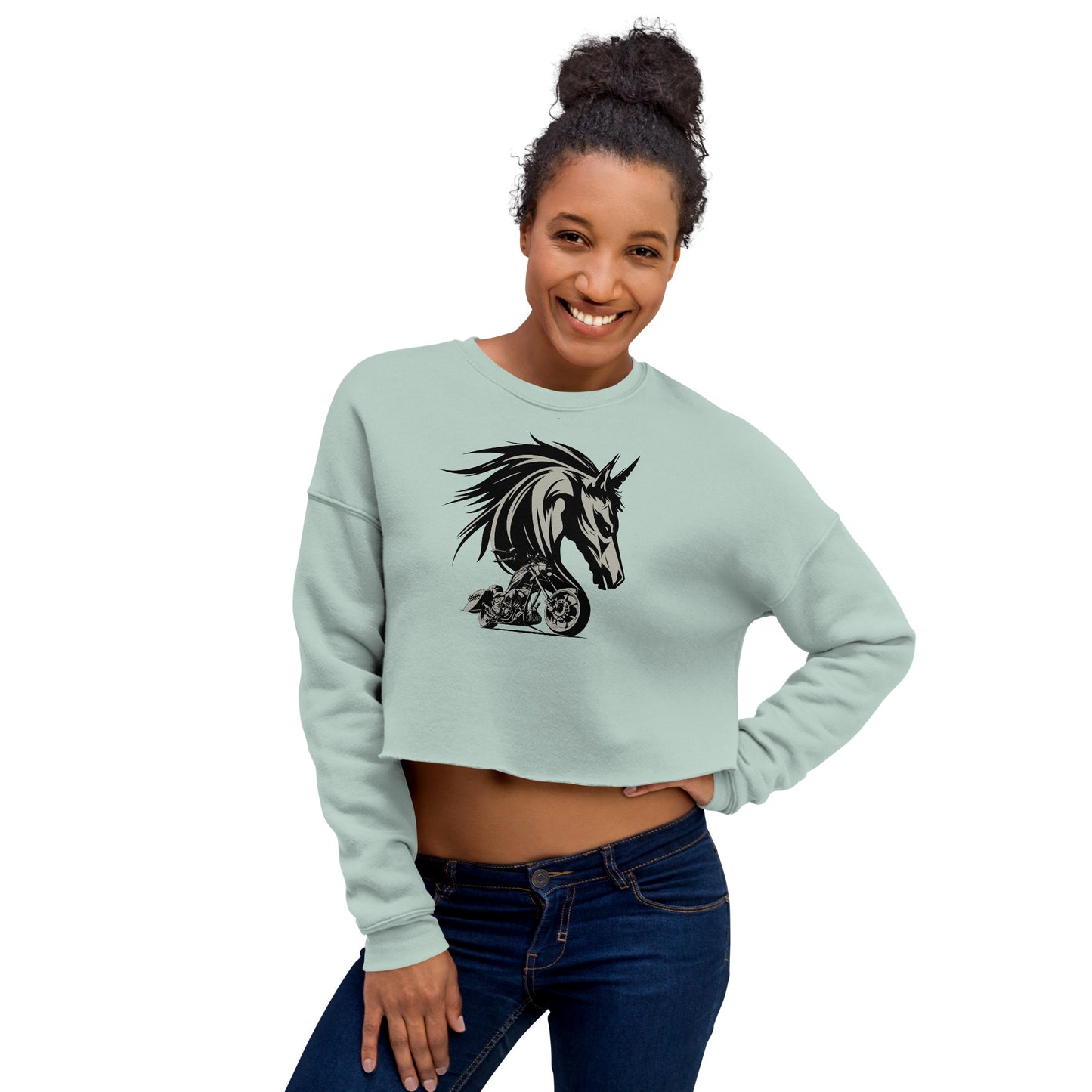Spirit of a Steel Horse Women's Crop Sweatshirt