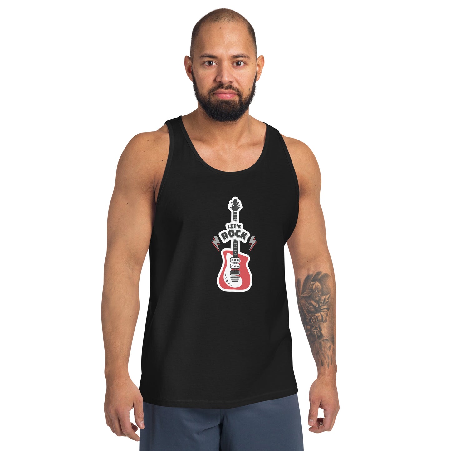 Guitar Let's Rock Men's Tank Top