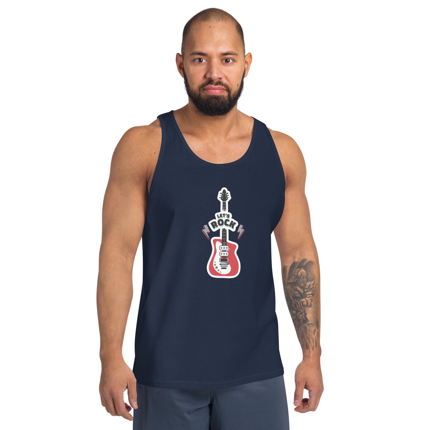 Guitar Let's Rock Men's Tank Top