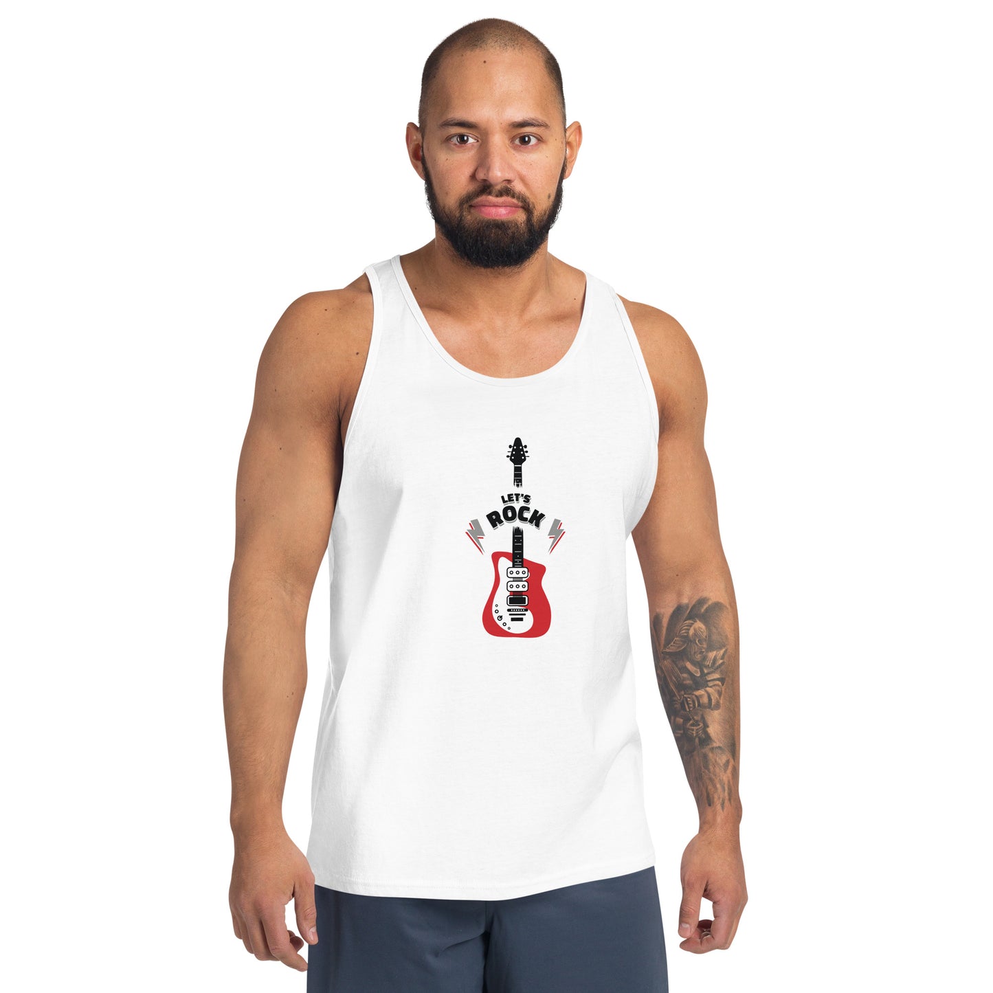 Guitar Let's Rock Men's Tank Top