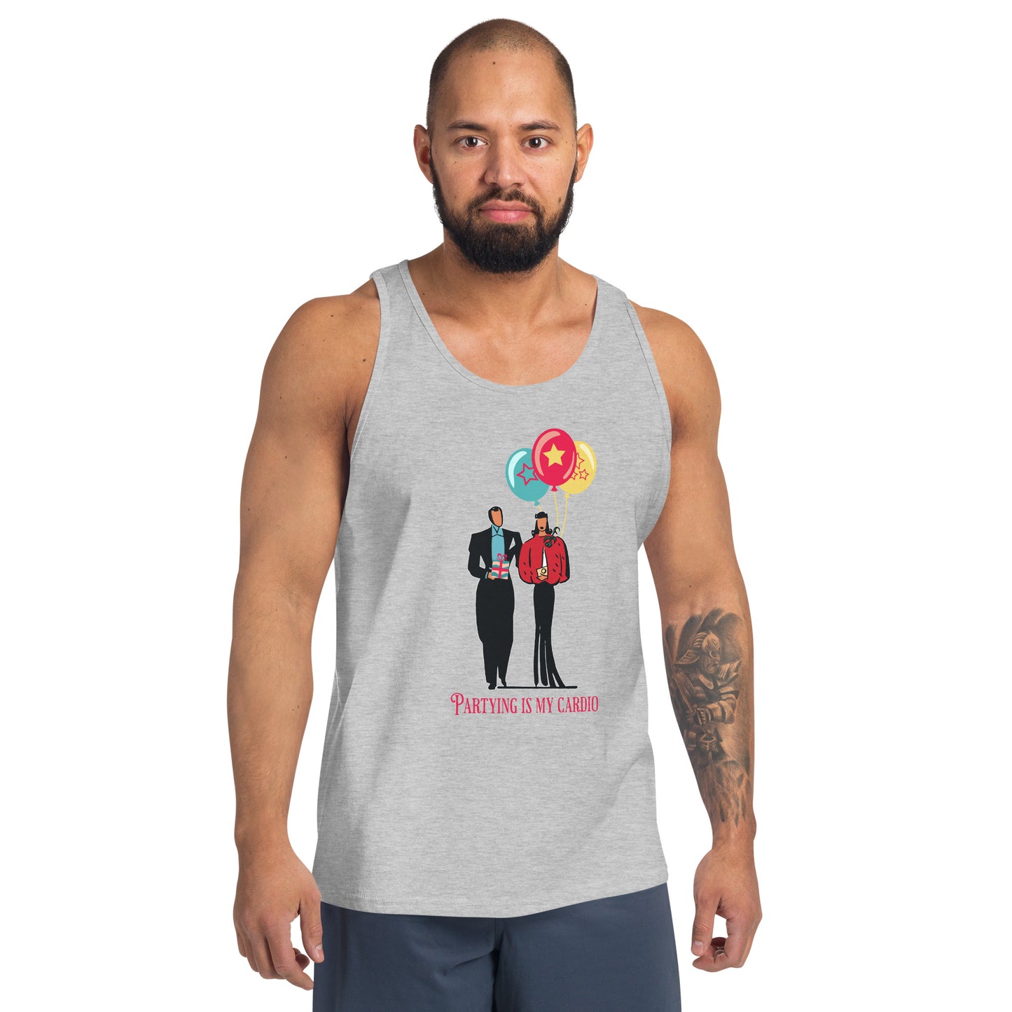 Partying is My Cardio Men's Tank Top