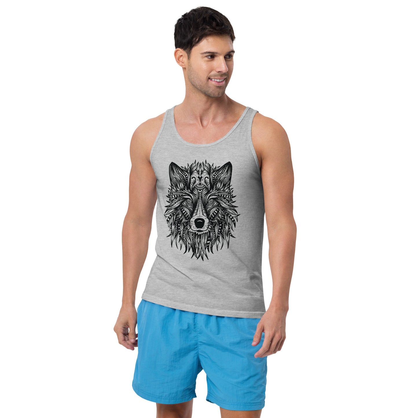 Wolf Mandala Men's Tank Top