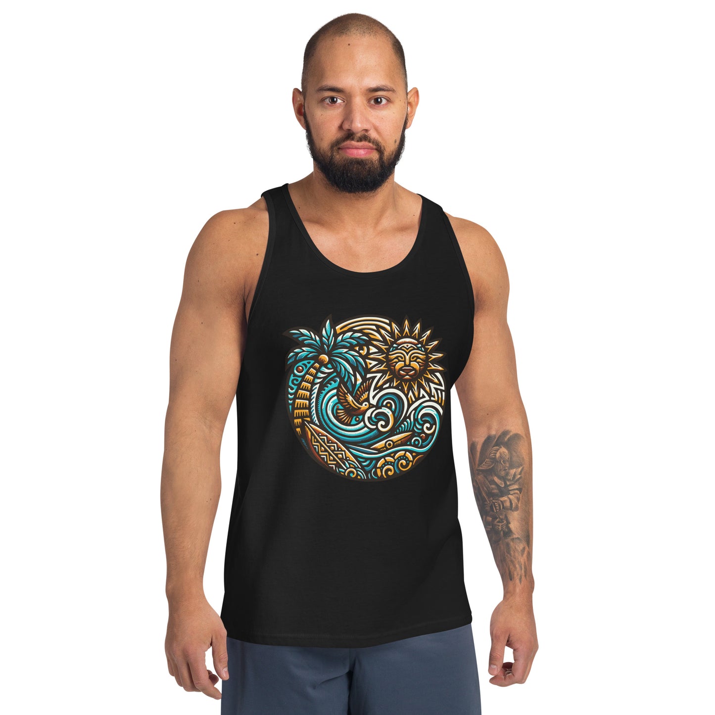 Tiki Beach Vibes Men's Tank Top