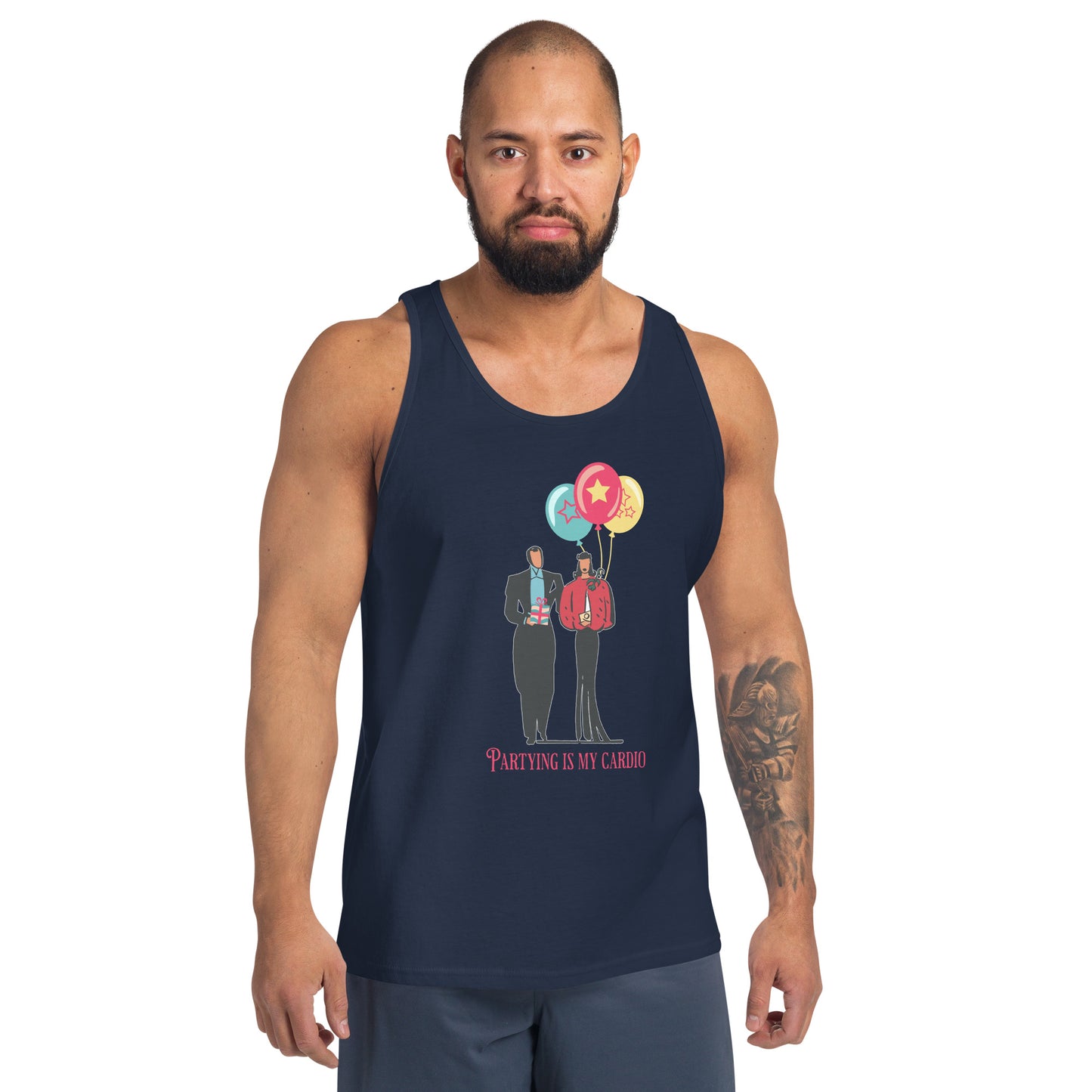 Partying is My Cardio Men's Tank Top