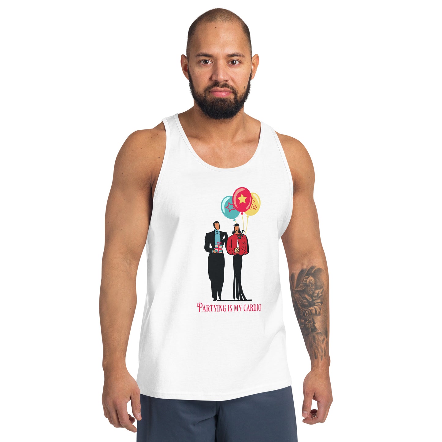 Partying is My Cardio Men's Tank Top