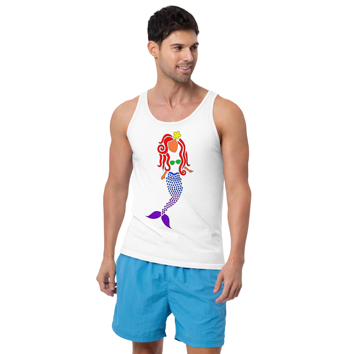 Rainbow Mermaid Men's Tank Top