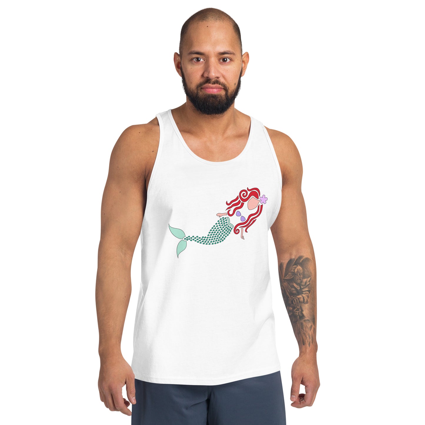 A Mermaid Under the Water Men's Tank Top