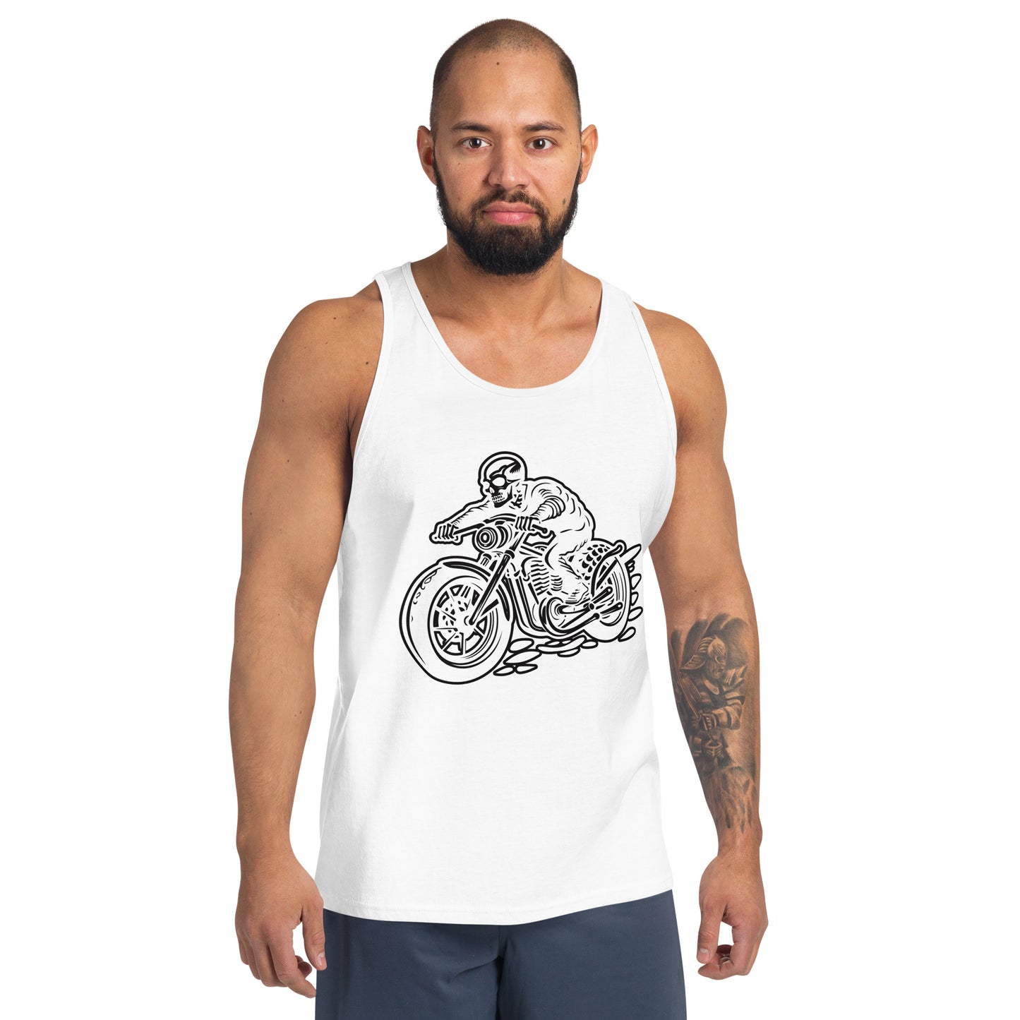 Skeleton Biker Men's Tank Top