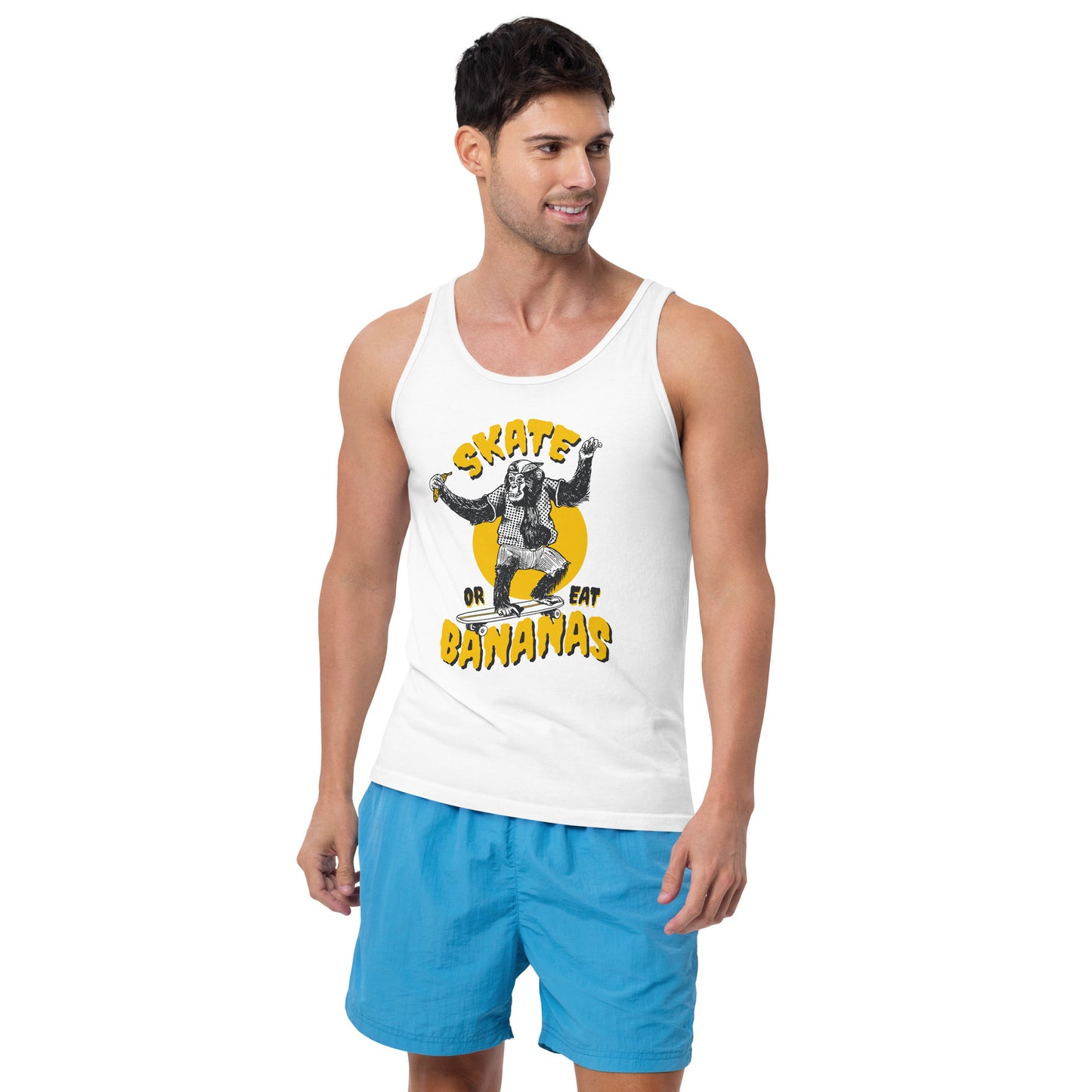 Skate Or Eat Bananas Men's Tank Top