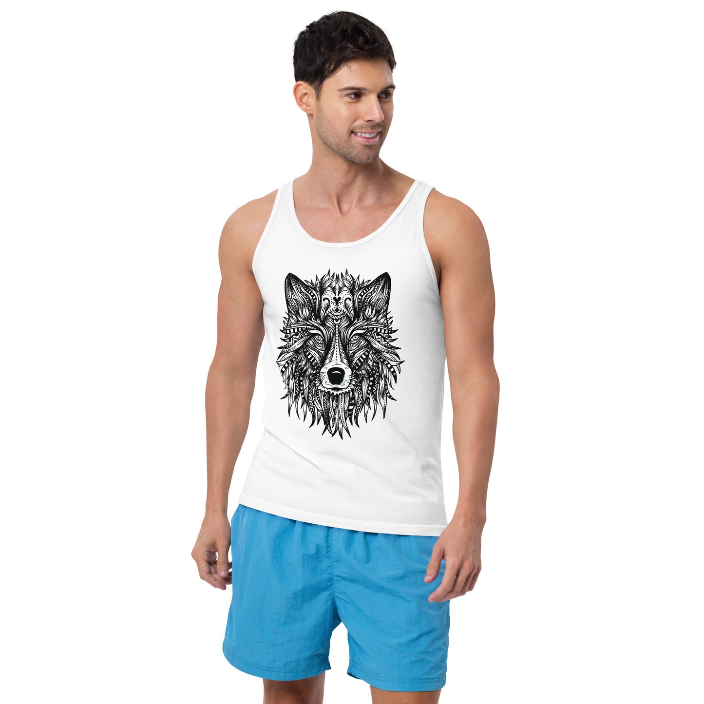 Wolf Mandala Men's Tank Top