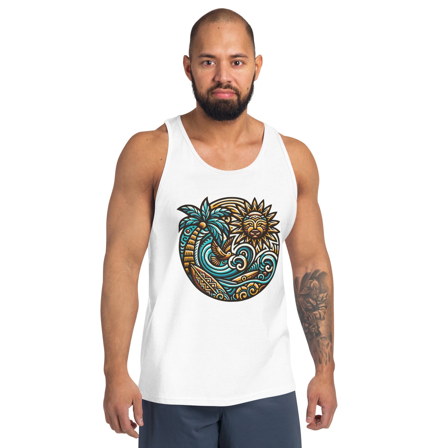 Tiki Beach Vibes Men's Tank Top