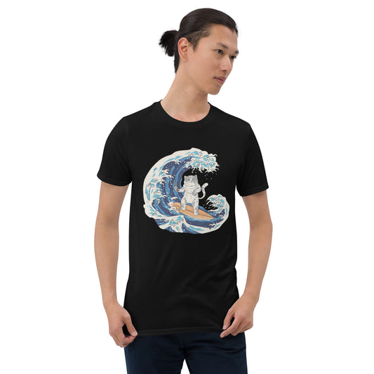 Surfing Cat Short-Sleeve Unisex T-Shirt