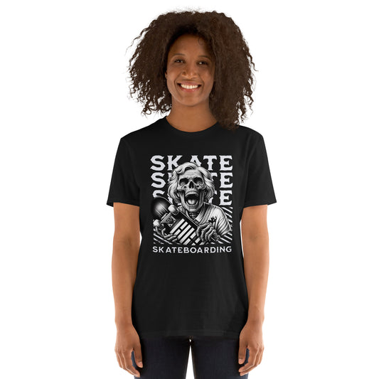 Screaming Skull Skateboarding Short-Sleeve Unisex T-Shirt