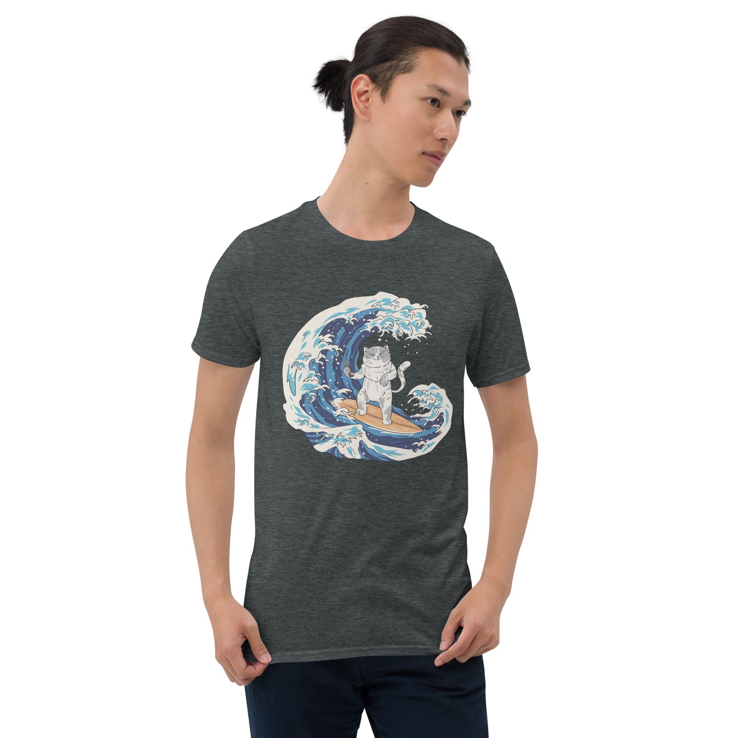 Surfing Cat Short-Sleeve Unisex T-Shirt