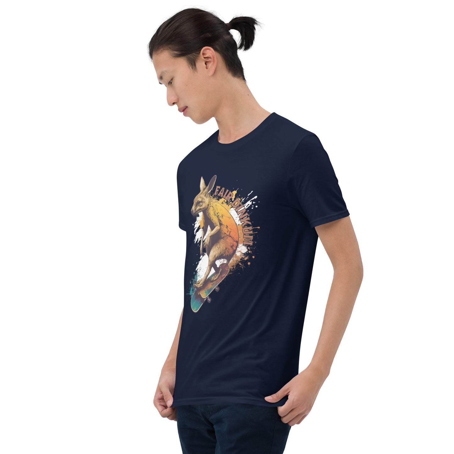 Fair Dinkum Skateboarding Kangaroo Short-Sleeve Unisex T-Shirt