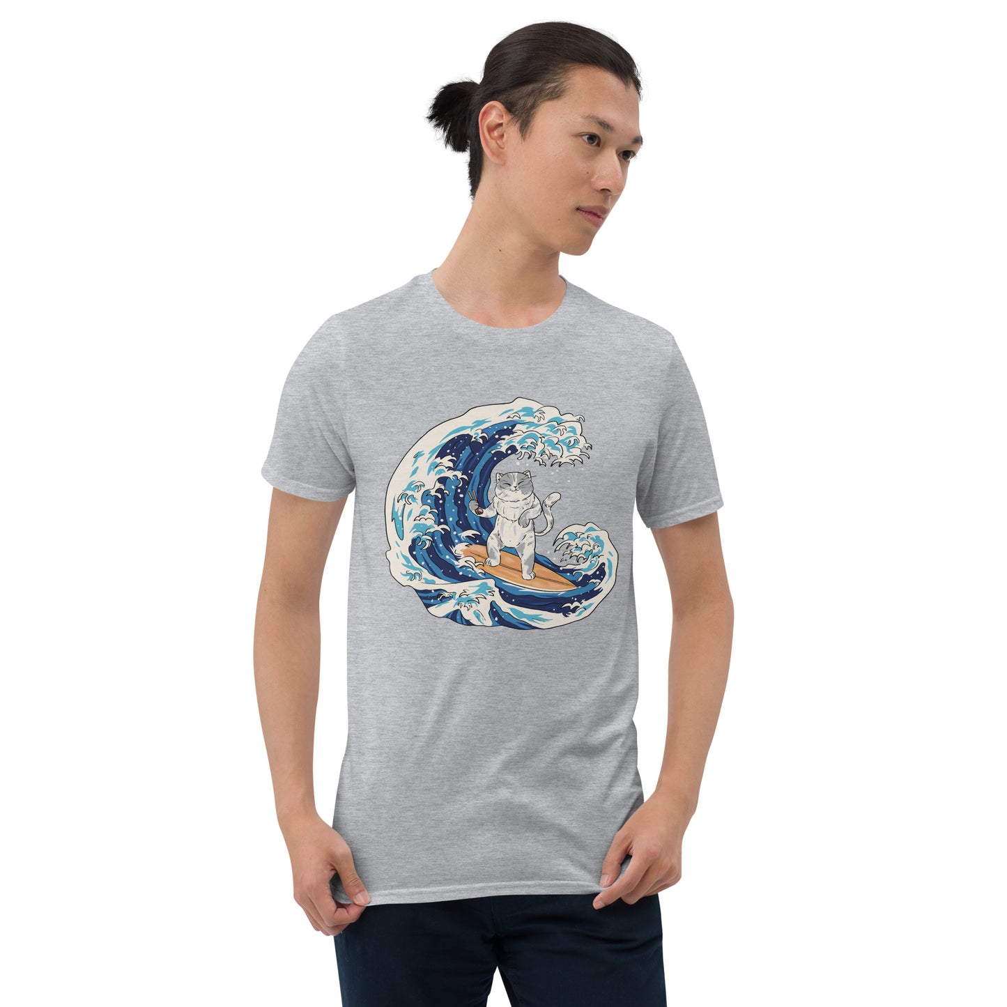 Surfing Cat Short-Sleeve Unisex T-Shirt