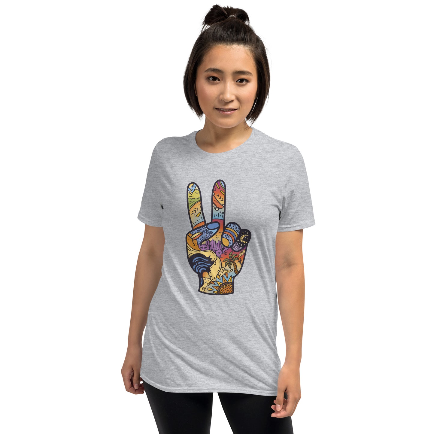 Peace Sign Collage Short-Sleeve Unisex T-Shirt