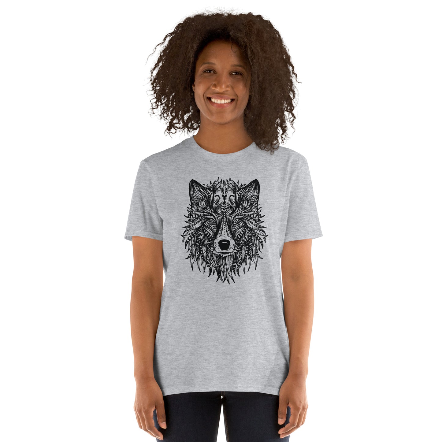 Wolf Mandala Short-Sleeve Unisex T-Shirt