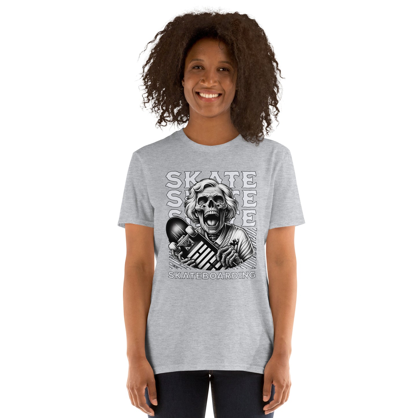 Screaming Skull Skateboarding Short-Sleeve Unisex T-Shirt