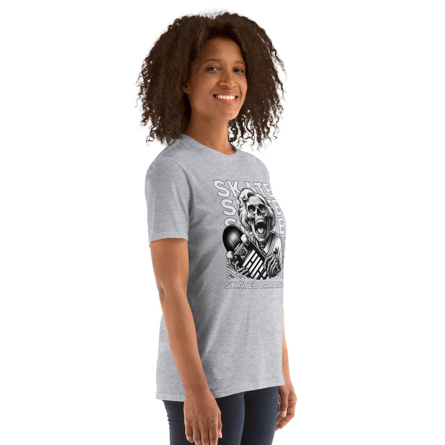 Screaming Skull Skateboarding Short-Sleeve Unisex T-Shirt