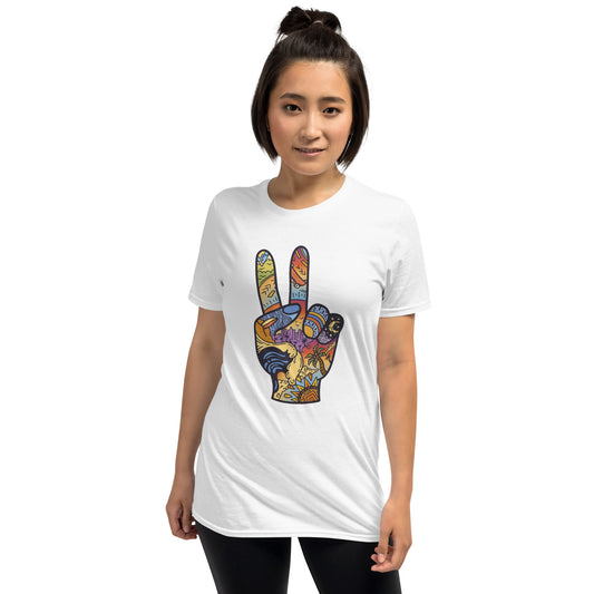 Peace Sign Collage Short-Sleeve Unisex T-Shirt