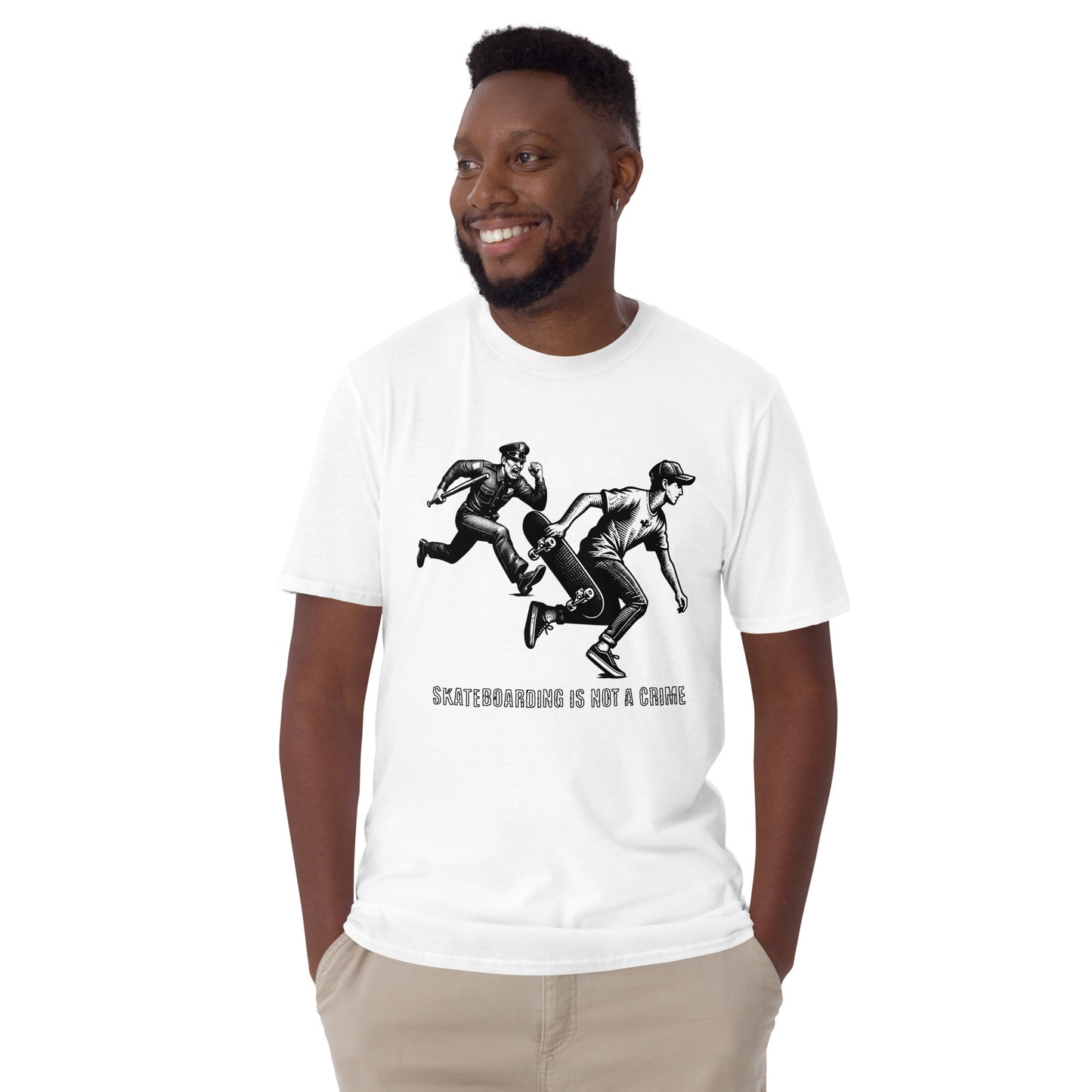 Skateboarding Is Not A Crime Short-Sleeve Unisex T-Shirt