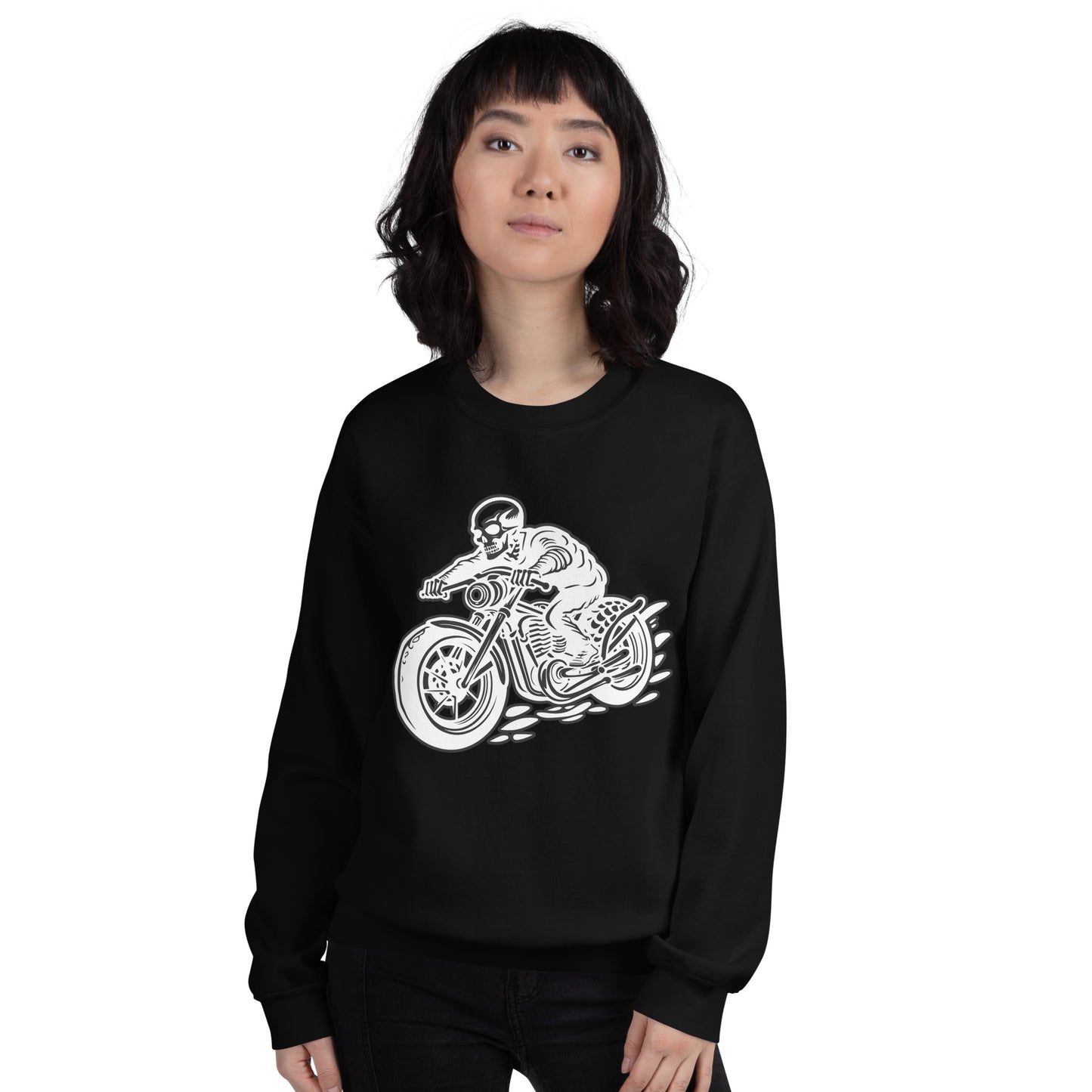 Skeleton Biker Unisex Sweatshirt