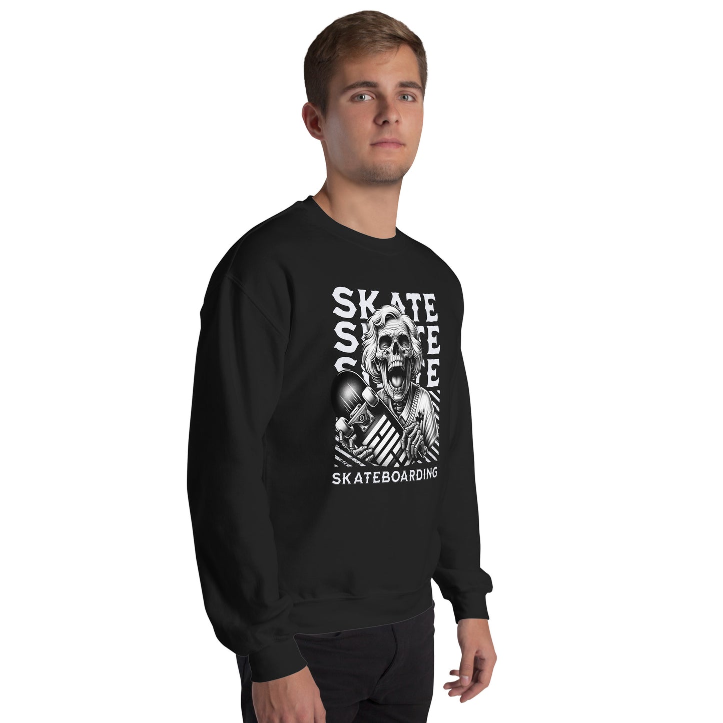 Screaming Skull Skateboarding Unisex Sweatshirt