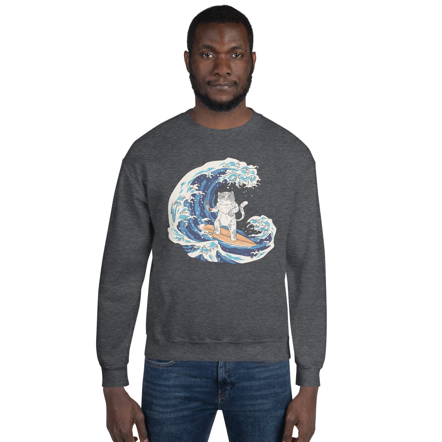 Surfing Cat Unisex Sweatshirt