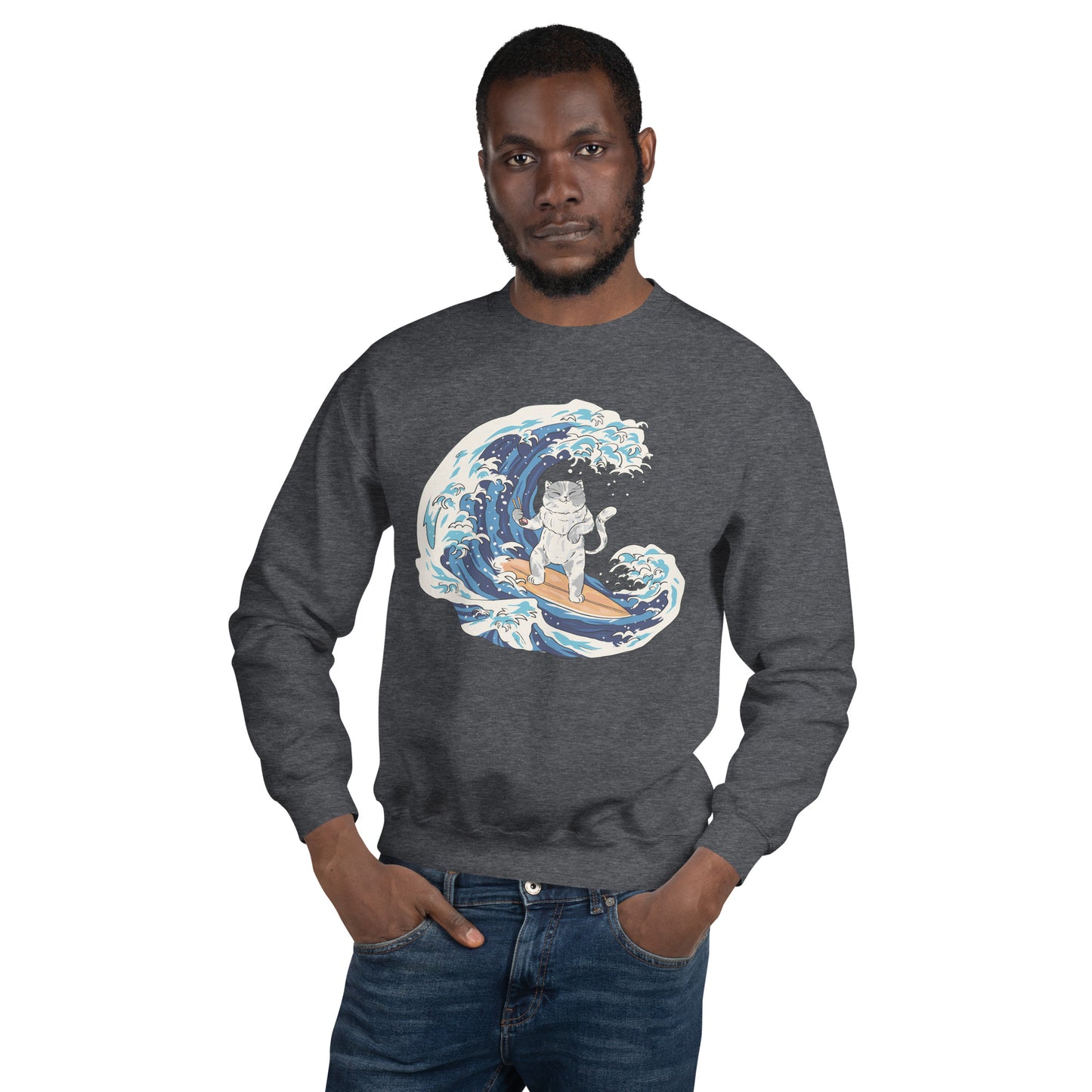 Surfing Cat Unisex Sweatshirt