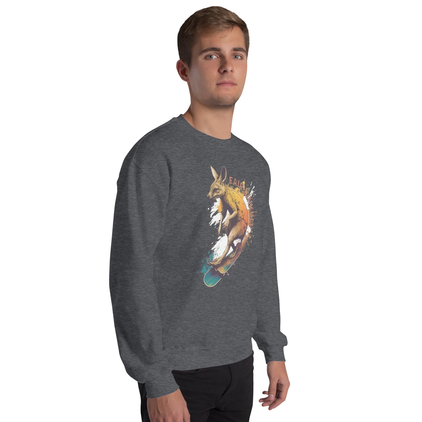 Fair Dinkum Skateboarding Kangaroo Unisex Sweatshirt