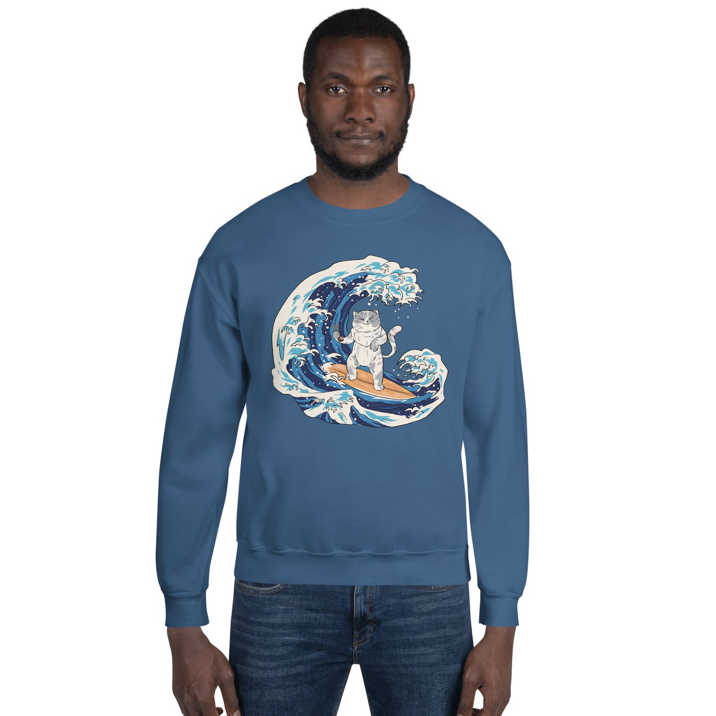 Surfing Cat Unisex Sweatshirt