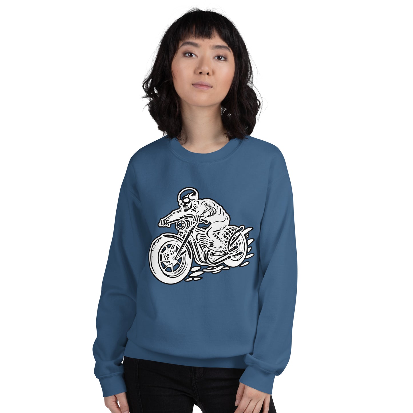 Skeleton Biker Unisex Sweatshirt