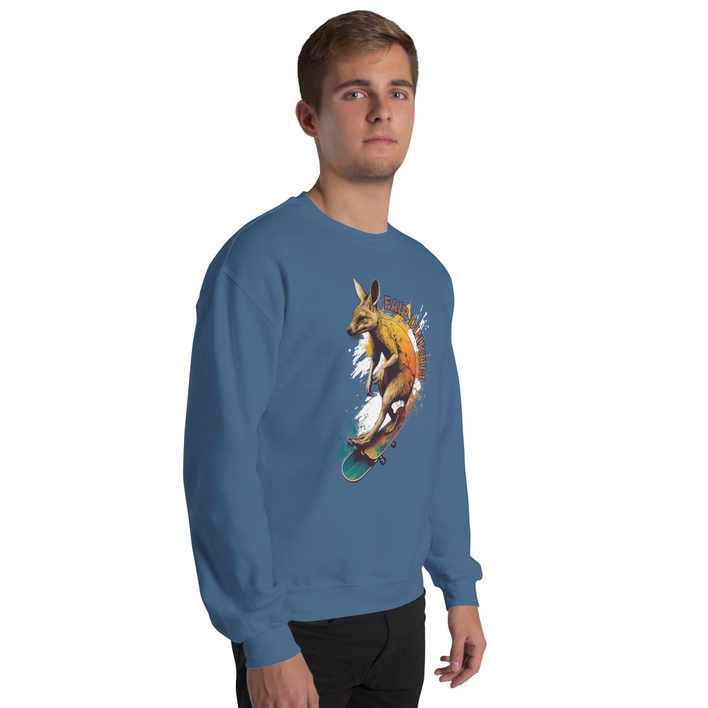 Fair Dinkum Skateboarding Kangaroo Unisex Sweatshirt