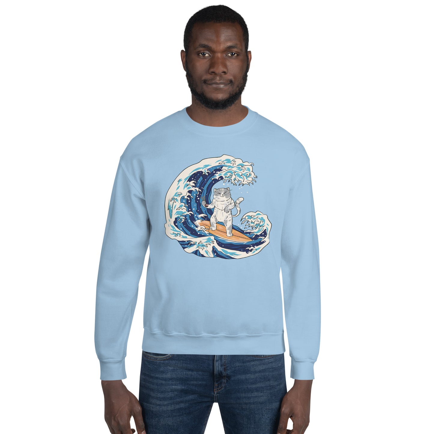 Surfing Cat Unisex Sweatshirt