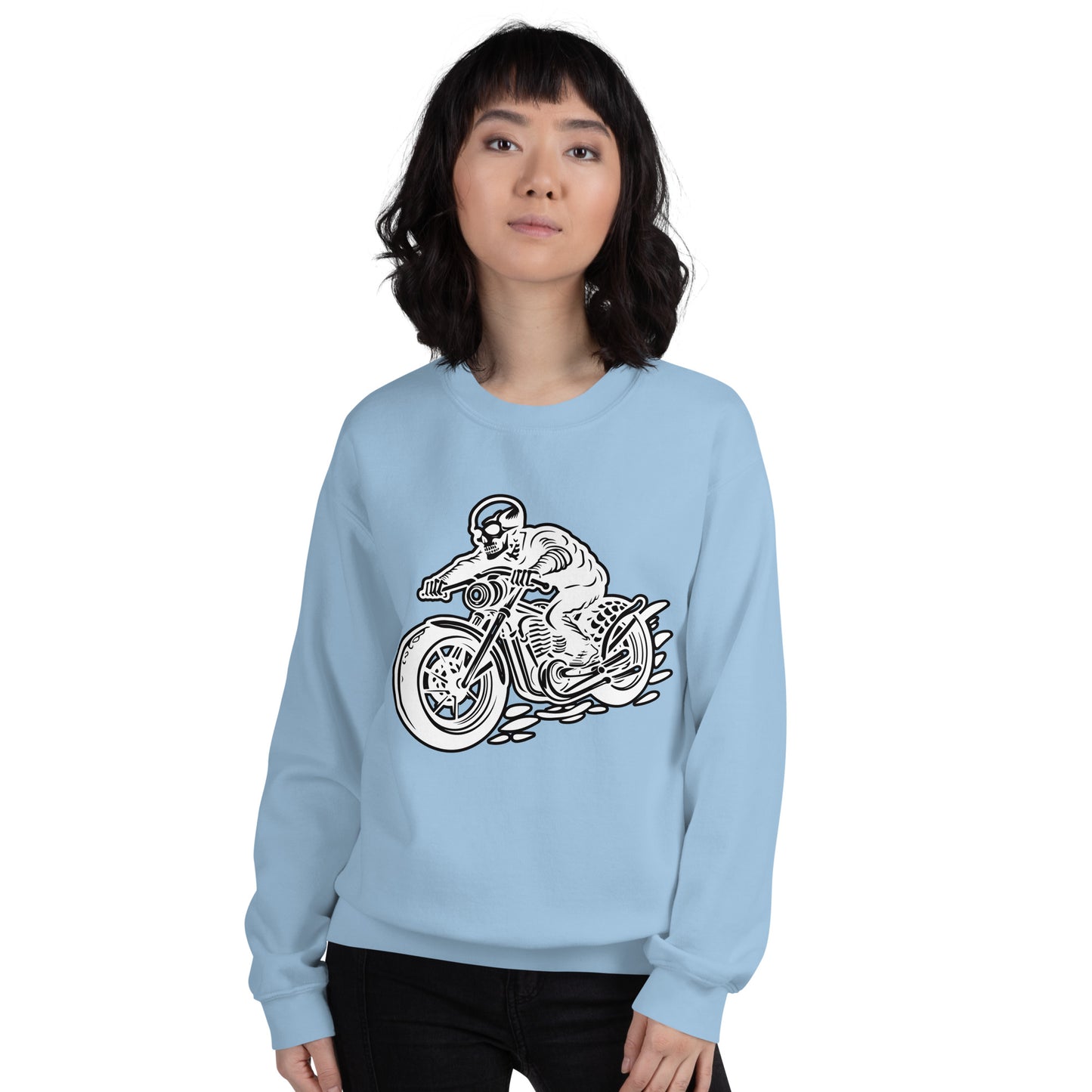 Skeleton Biker Unisex Sweatshirt