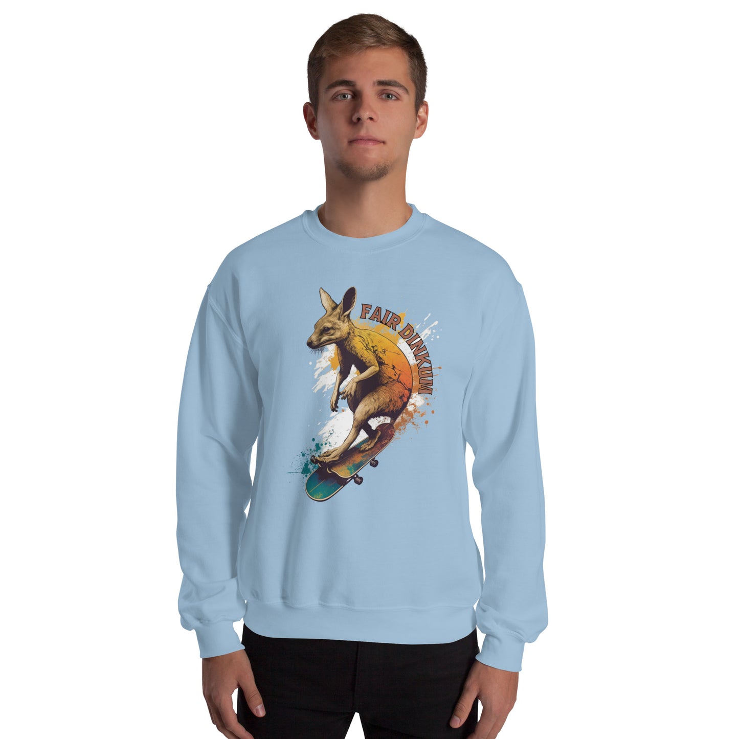 Fair Dinkum Skateboarding Kangaroo Unisex Sweatshirt