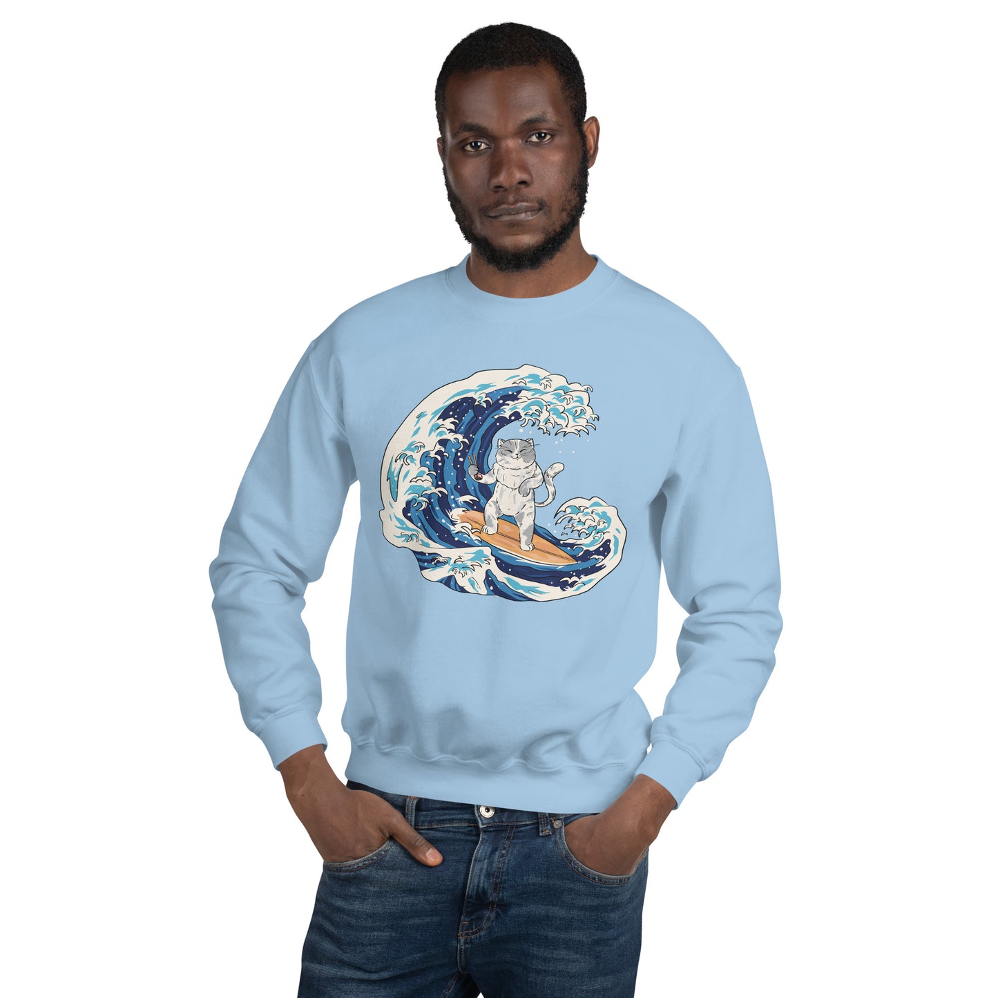 Surfing Cat Unisex Sweatshirt