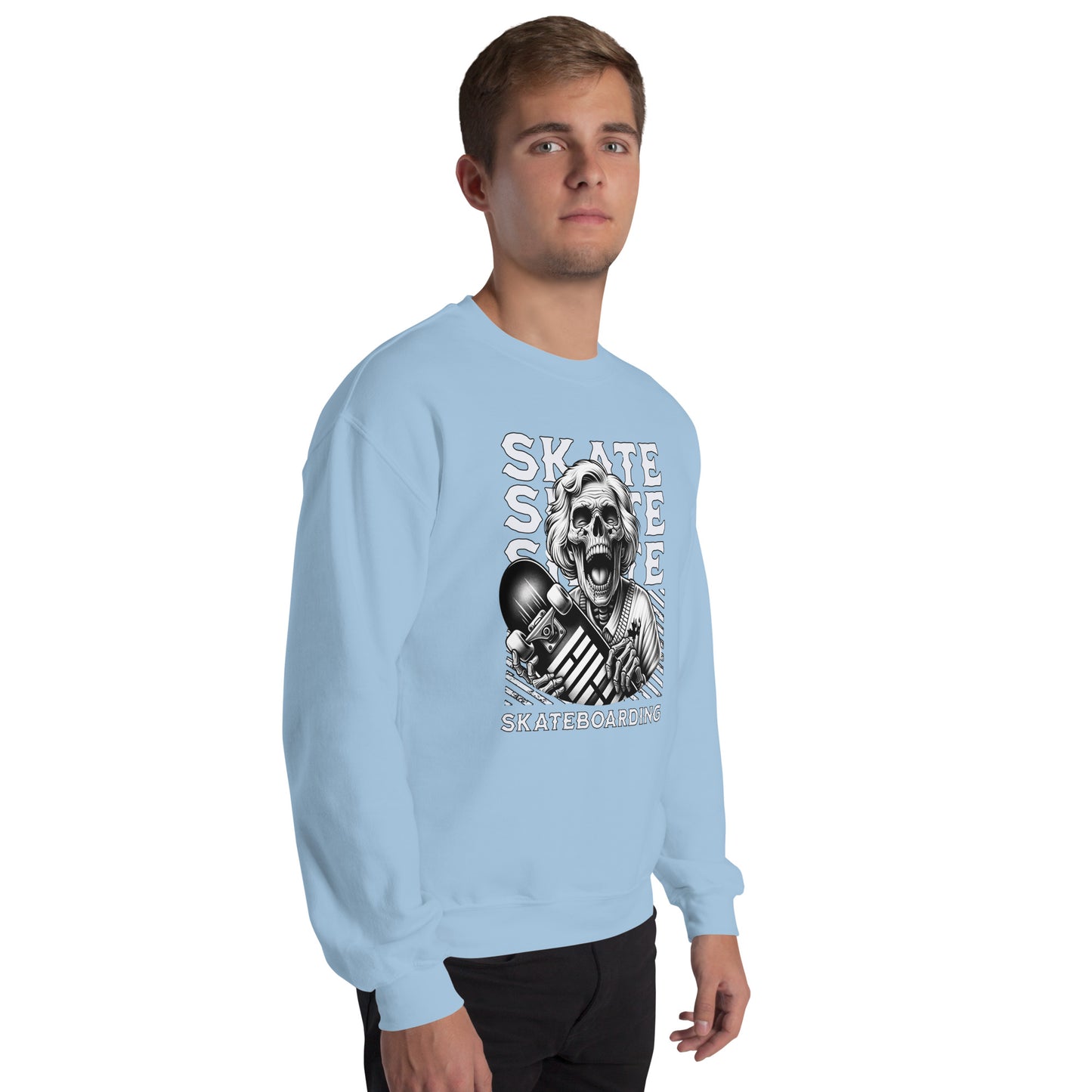 Screaming Skull Skateboarding Unisex Sweatshirt