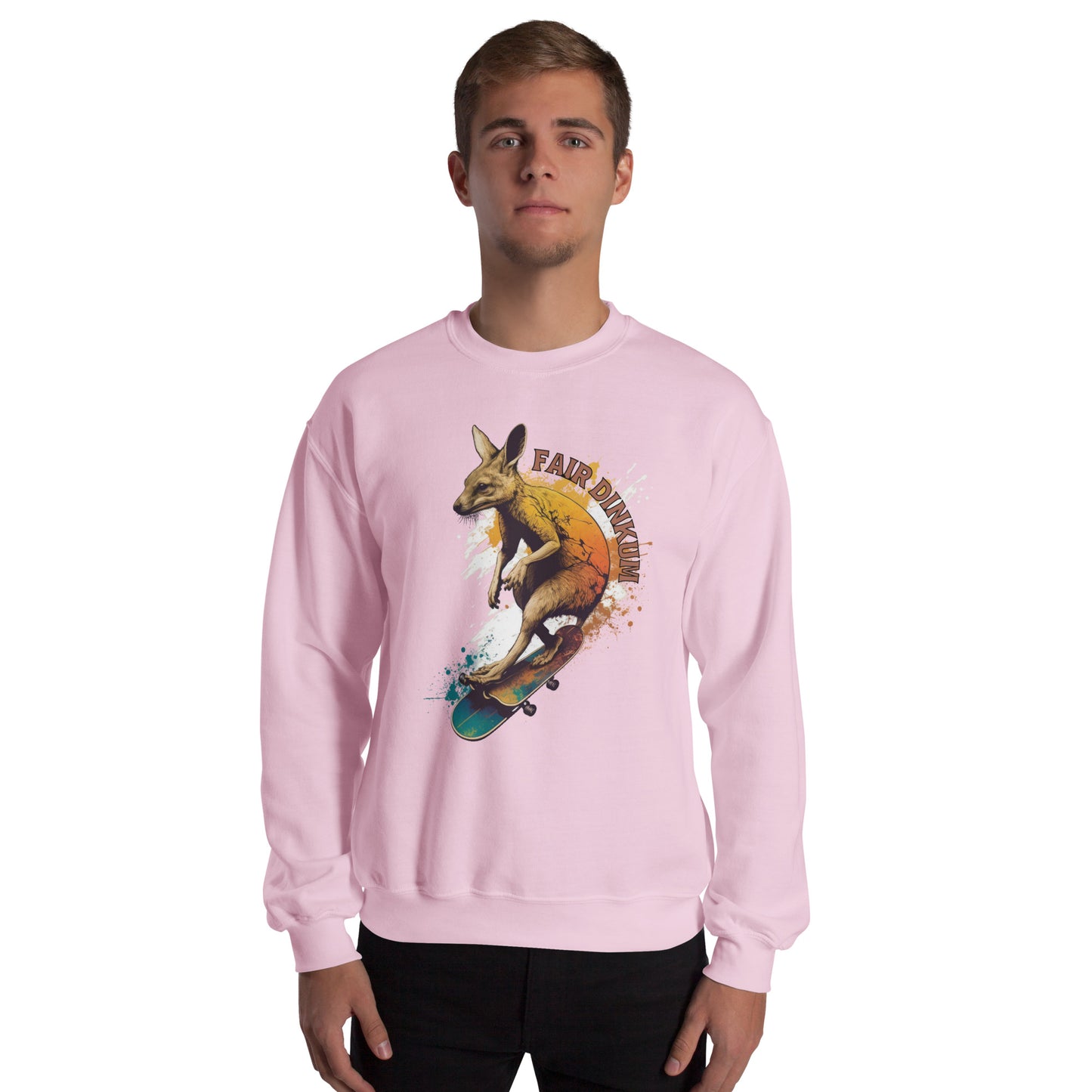 Fair Dinkum Skateboarding Kangaroo Unisex Sweatshirt