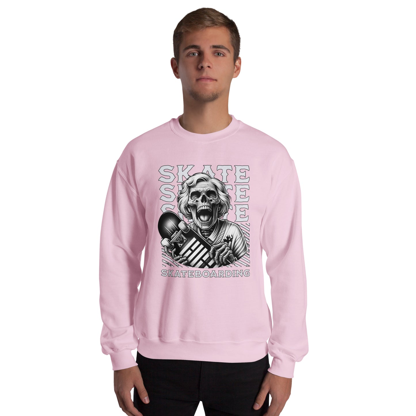 Screaming Skull Skateboarding Unisex Sweatshirt