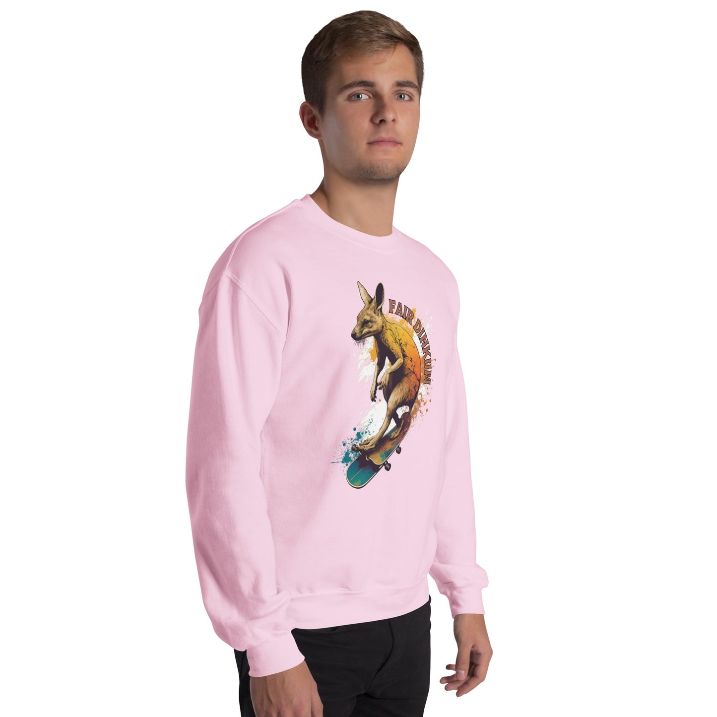 Fair Dinkum Skateboarding Kangaroo Unisex Sweatshirt