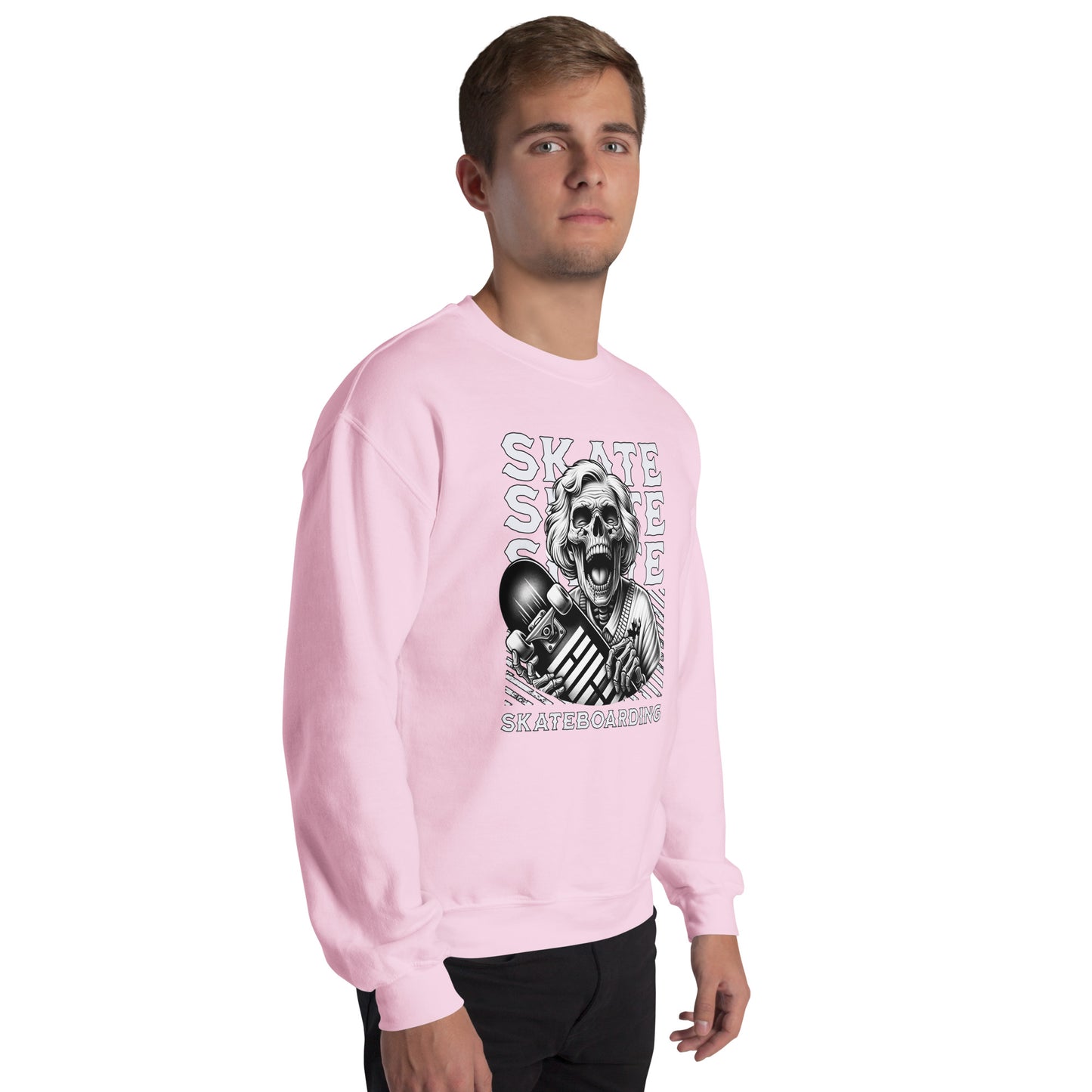 Screaming Skull Skateboarding Unisex Sweatshirt