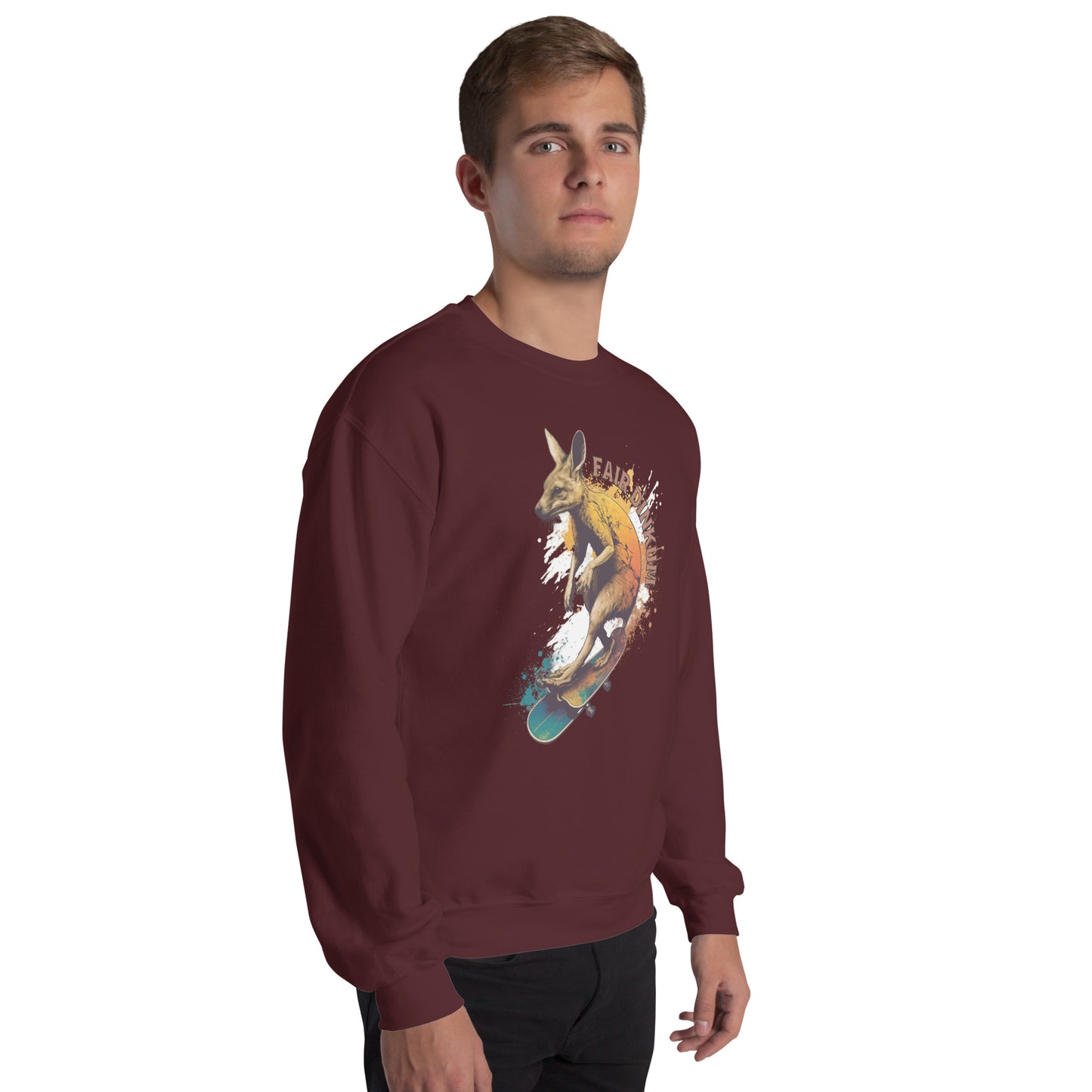 Fair Dinkum Skateboarding Kangaroo Unisex Sweatshirt