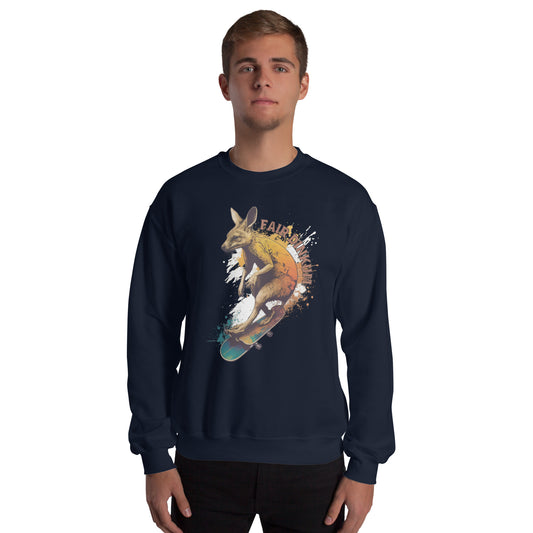 Fair Dinkum Skateboarding Kangaroo Unisex Sweatshirt