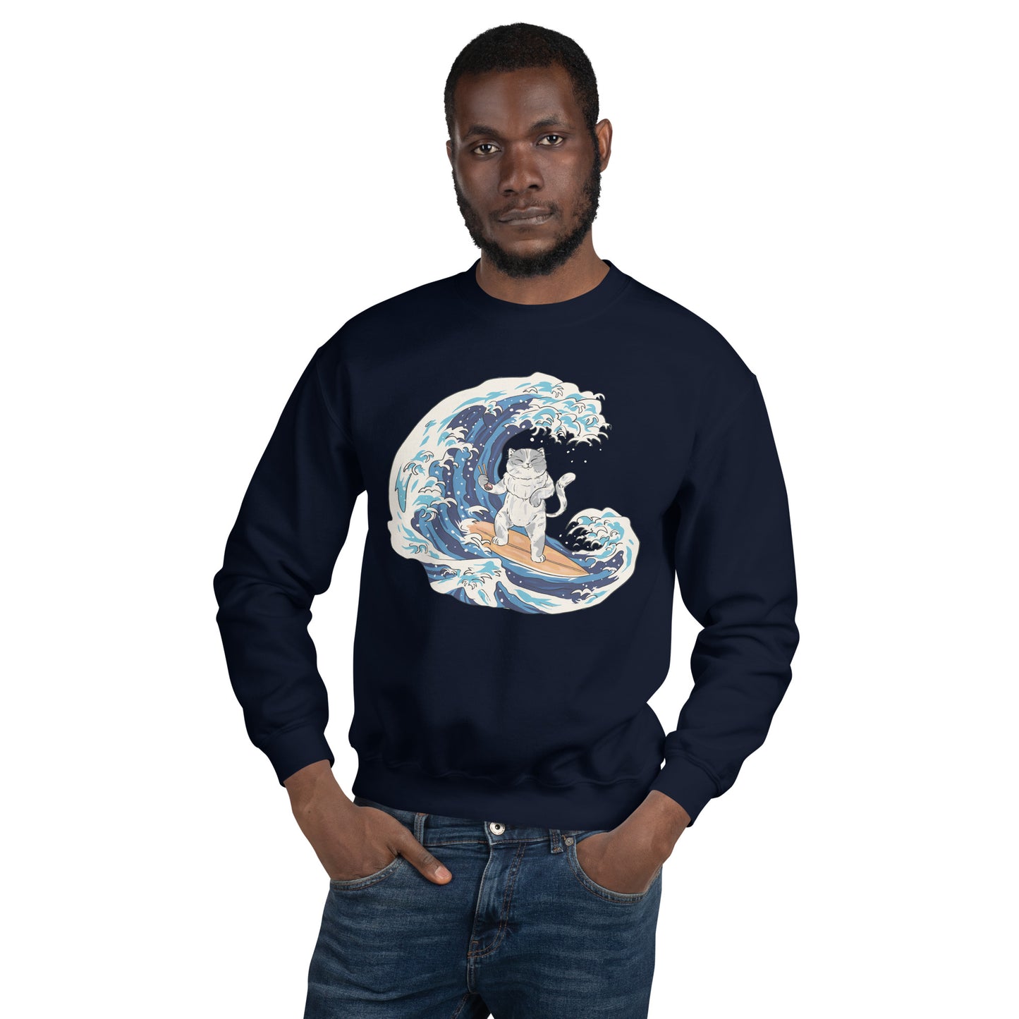 Surfing Cat Unisex Sweatshirt