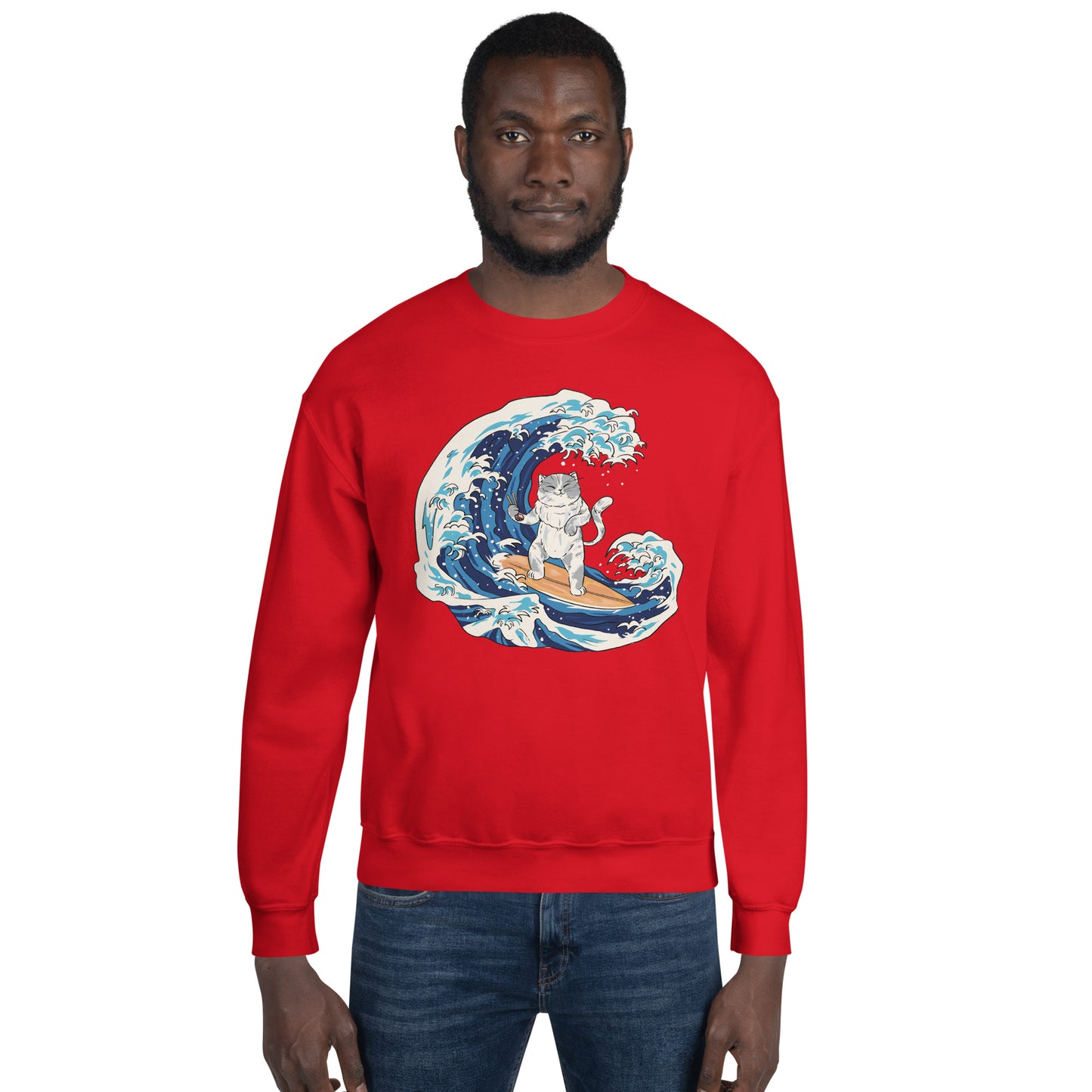 Surfing Cat Unisex Sweatshirt