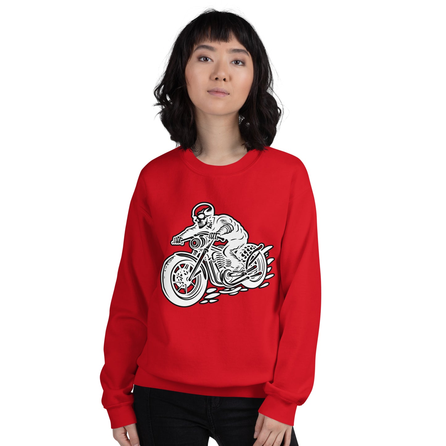 Skeleton Biker Unisex Sweatshirt