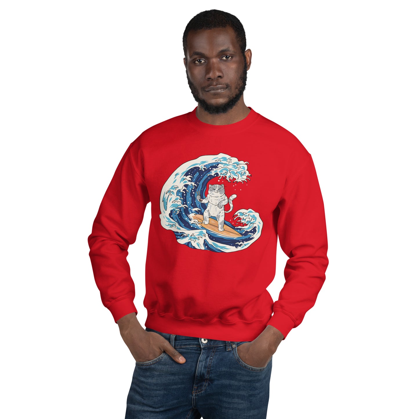 Surfing Cat Unisex Sweatshirt