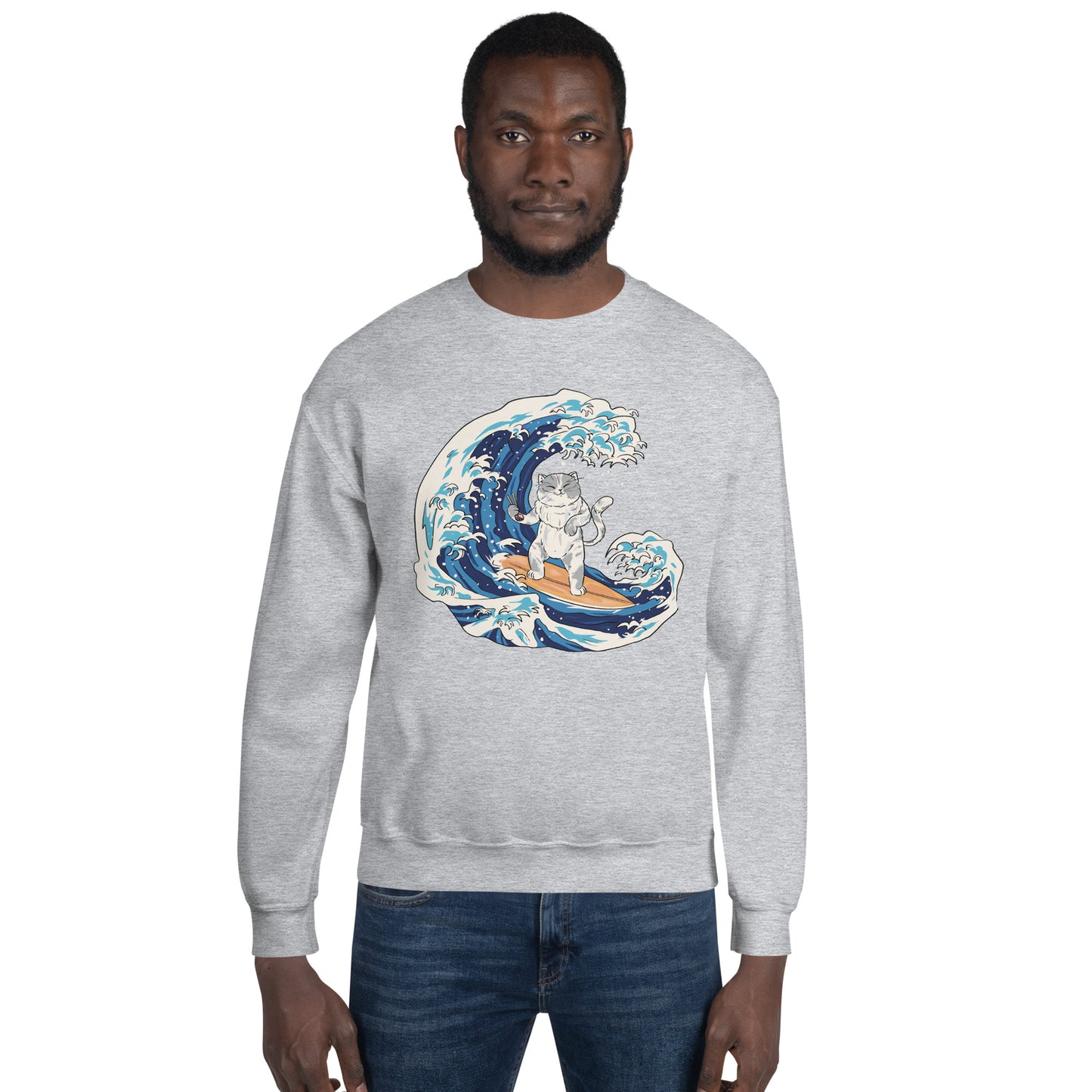 Surfing Cat Unisex Sweatshirt